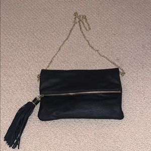 Black leather purse